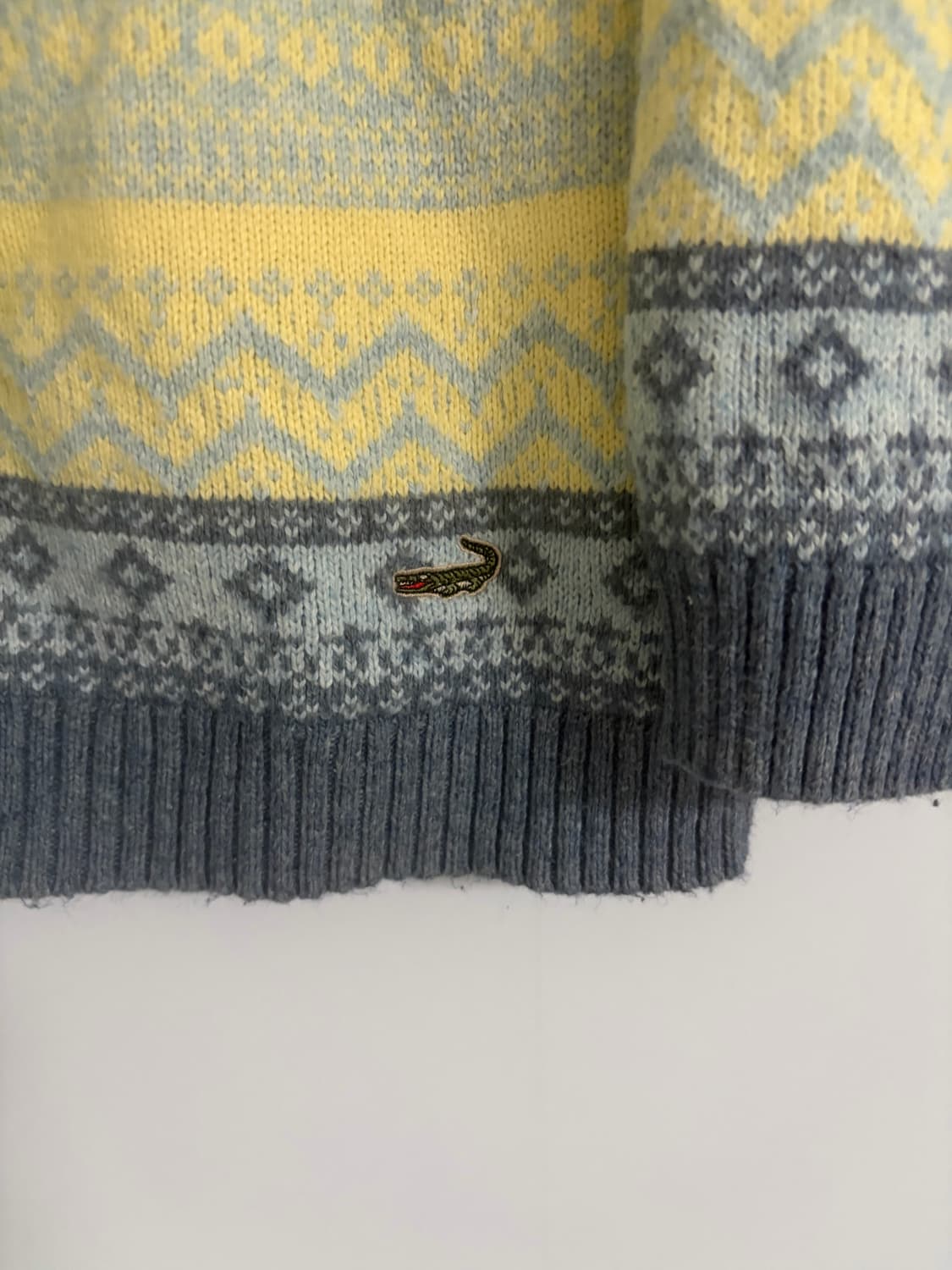 빈티지 가디건 크로커다일 배색 상품이미지2