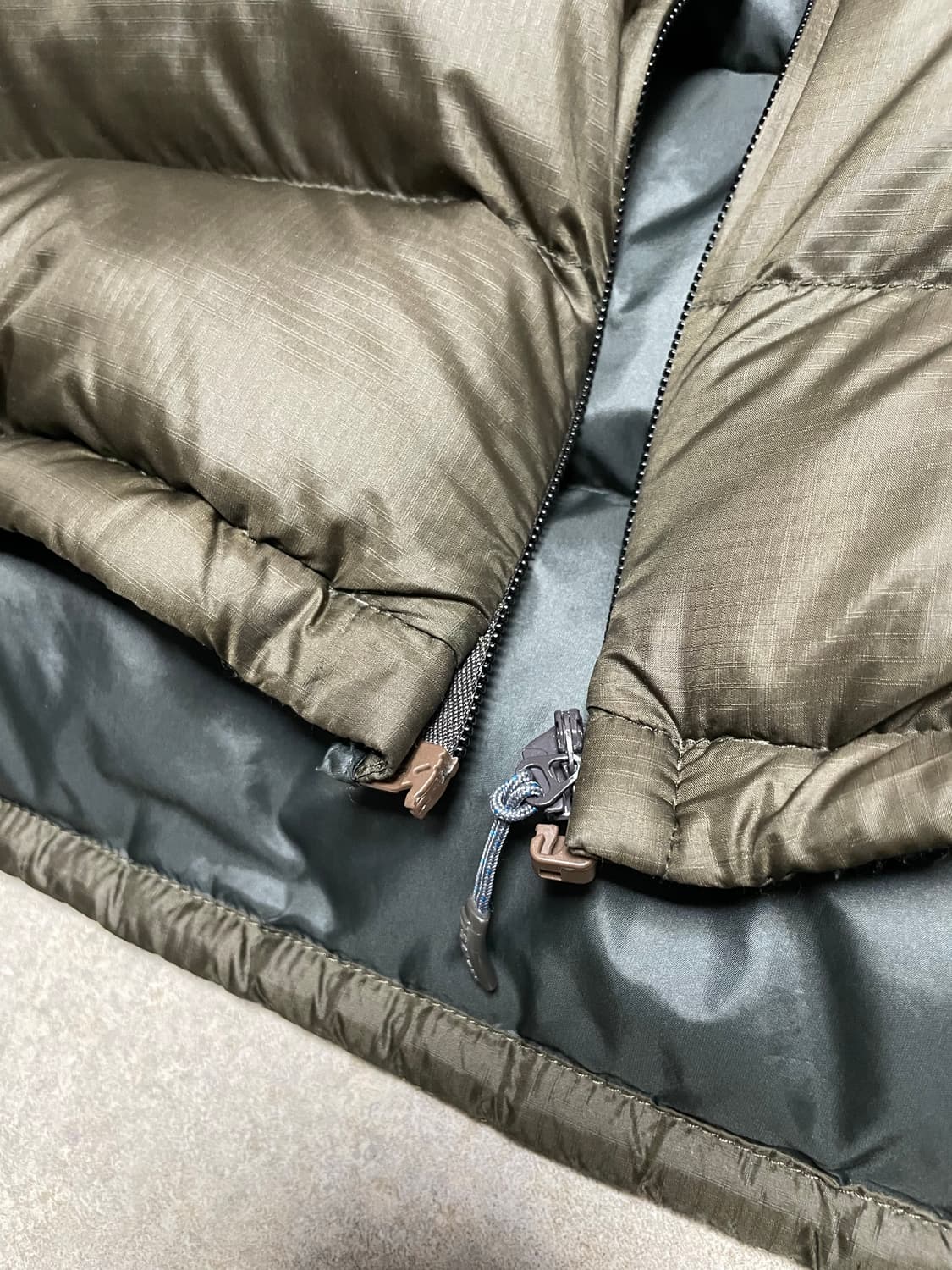 빈티지 몽벨 라이트 알파인 구스 다운 패딩 자켓 카키 브라운 상품이미지7