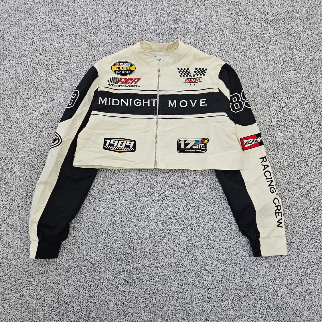 [실측확인] 미드나잇무브 여성 크롭 레이싱 자켓 0102YH1 상품이미지2