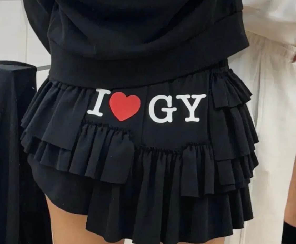 글로니 러플 스커트 블랙( 아이러브글로니) 상품이미지1