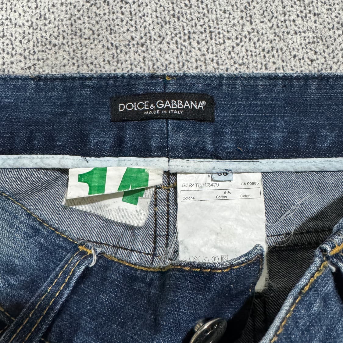 돌체앤가바나 디스트로이드 메탈 플레이트 데님 팬츠 상품이미지8