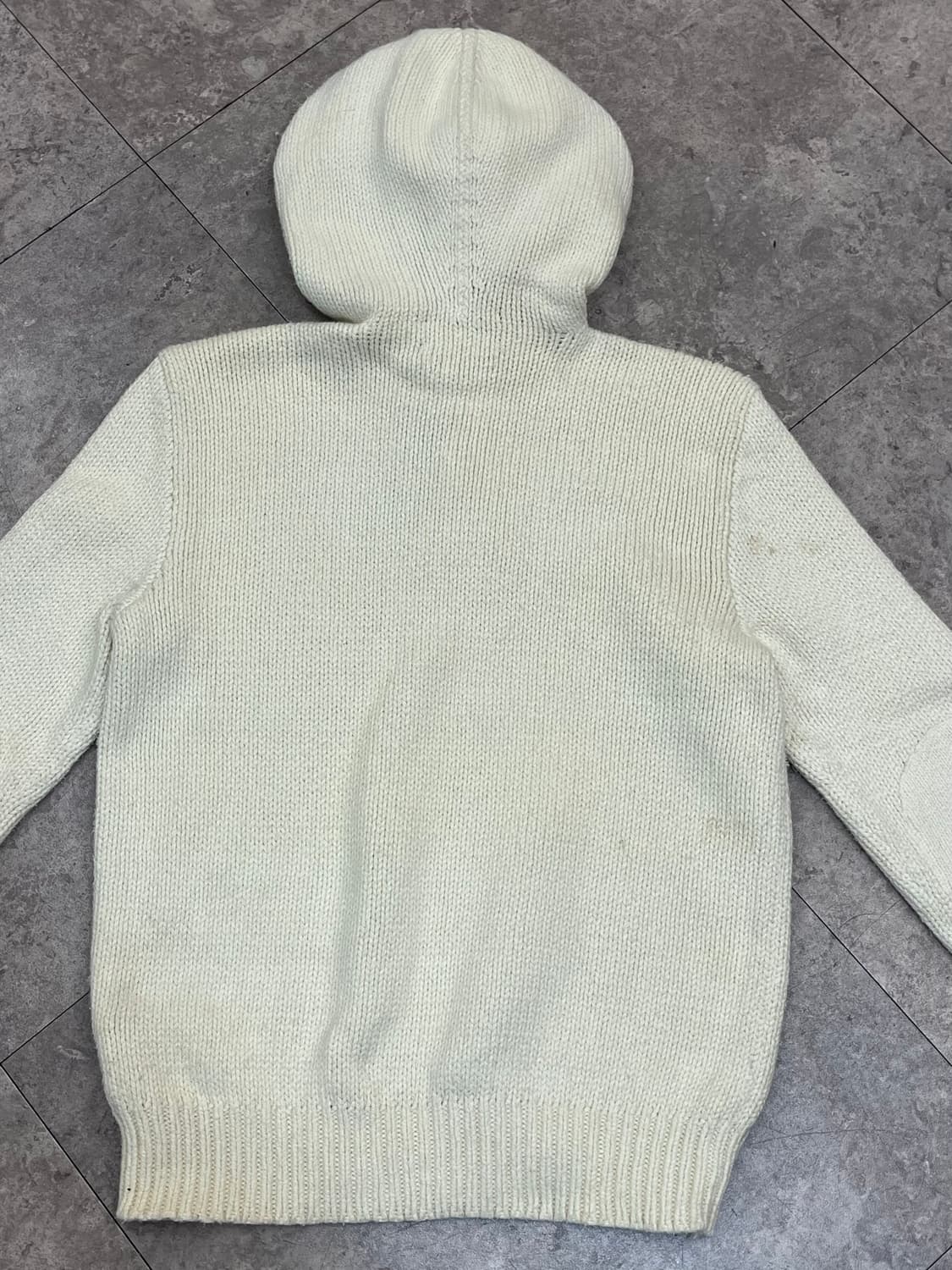 폴로 랄프로렌 헤비 코튼 후드 니트 스웨터 아이보리 M #csz2758 상품이미지8