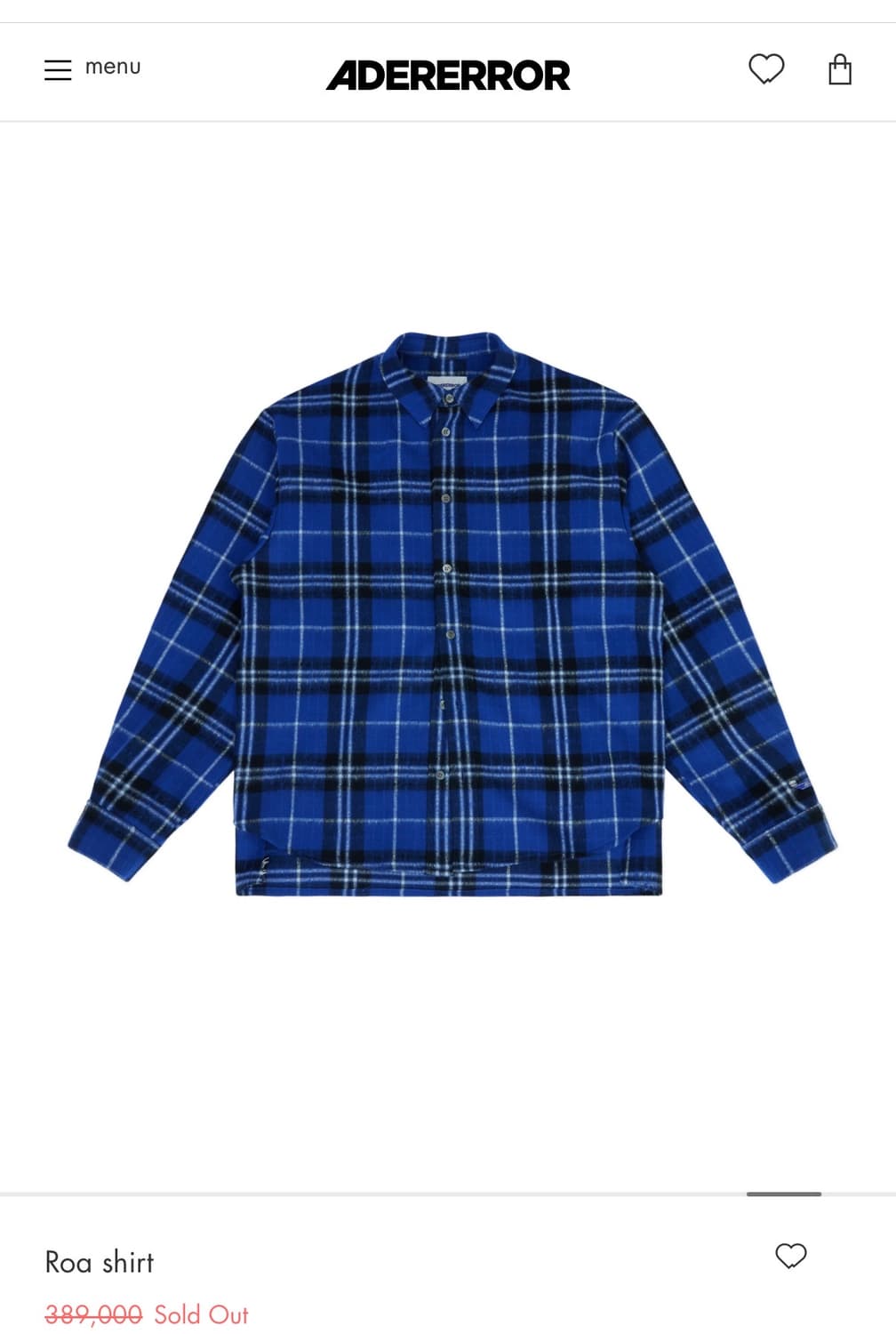 아더에러 로아셔츠 roa shirt XL 상품이미지1