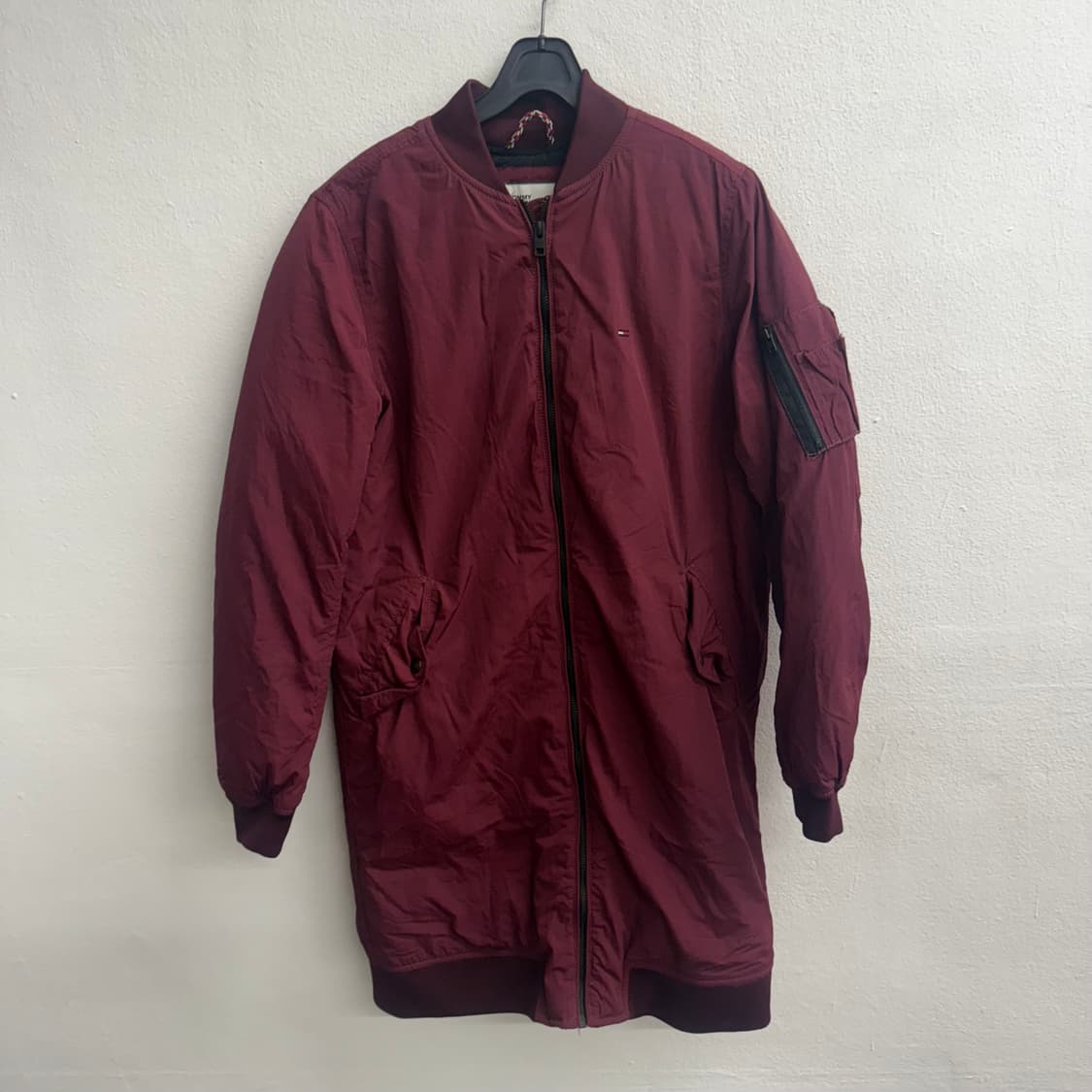 타미힐피거 버건디 롱 MA-1 여 자켓 xs 상품이미지1