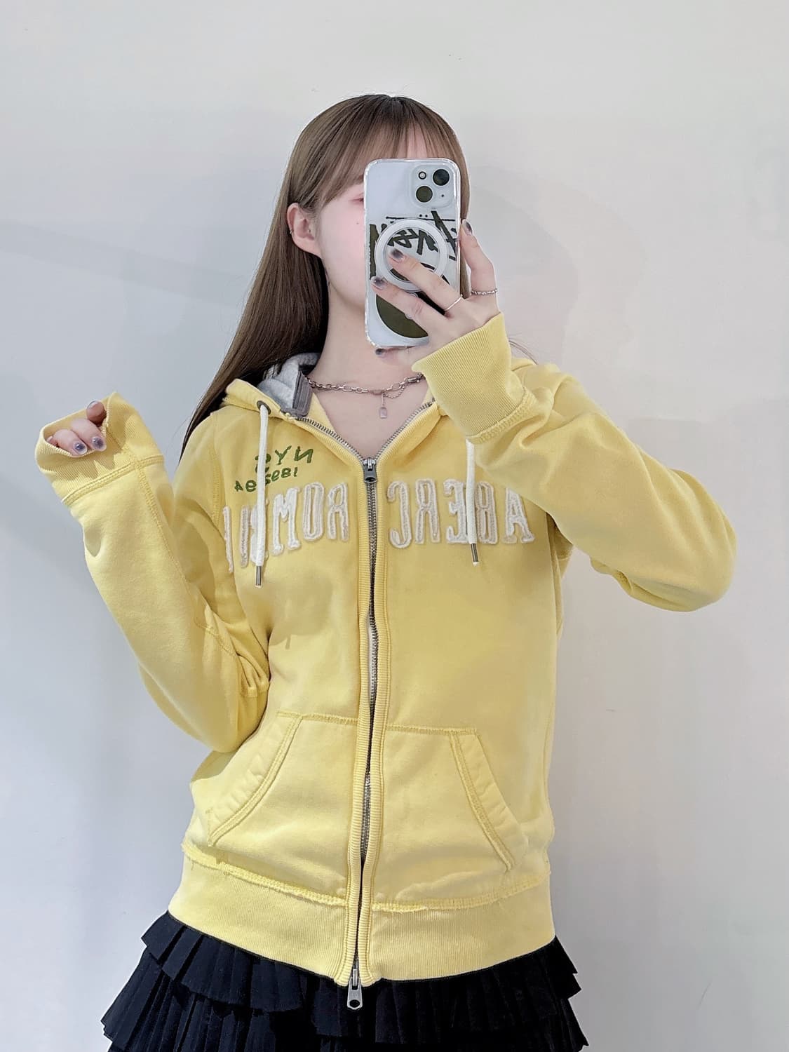 아베크롬비 레몬 투웨이 빅로고 후드집업 상품이미지2