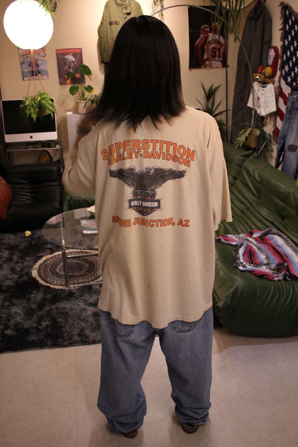 00s USA Harley-Davidson Heavy Stain T 상품이미지3
