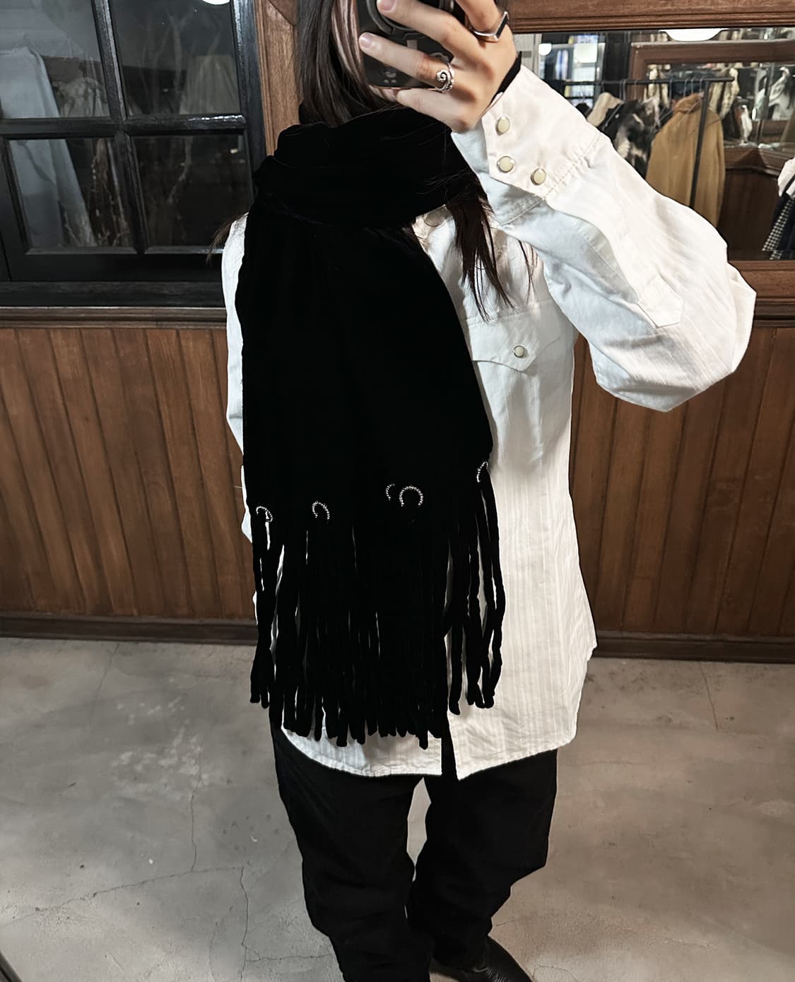 HIROKO KOSHINO crystal studs muffler 상품이미지2