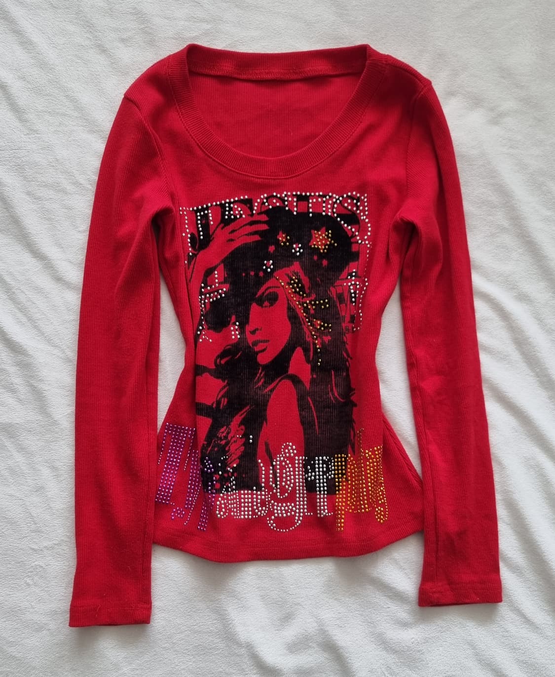 빈티지 y2k 펑크 히스테릭글래머 st 레드 티셔츠 상품이미지1