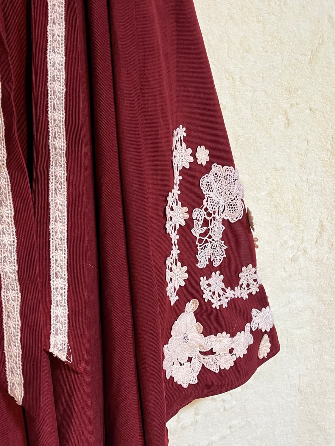 빈티지 리본 패치 레이스 스커트 상품이미지2