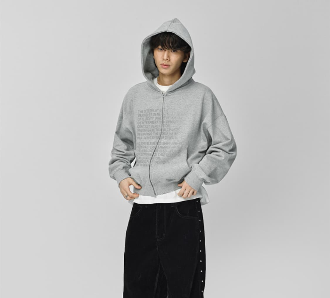 밀로아카이브 네오 서브타이틀 후디집업 상품이미지3