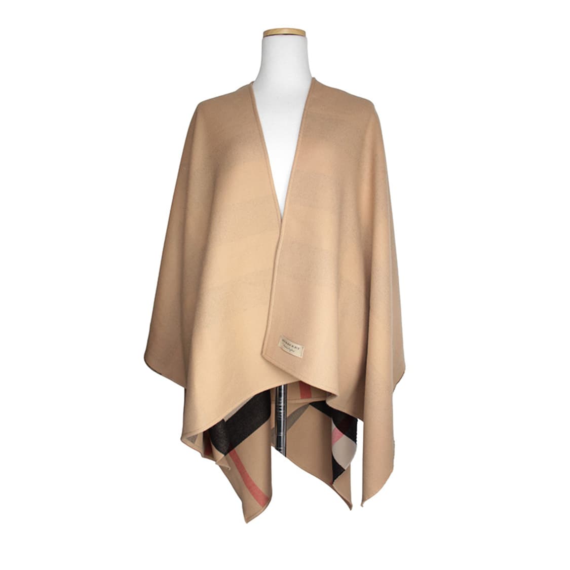 버버리 체크 양면 울 케이프 (프리사이즈) 상품이미지3