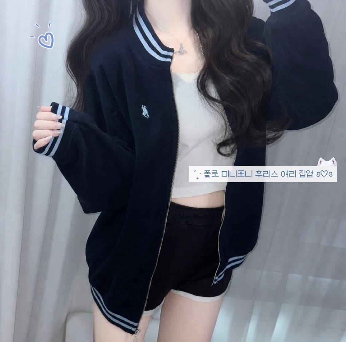 🐰폴로 랄프로렌 유일매물 후리스 여리 집업🩵 상품이미지1