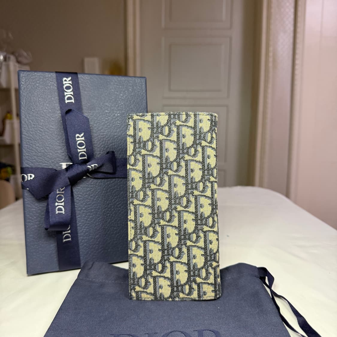 디올 오블리크 자카드 버티컬 장지갑 상품이미지5