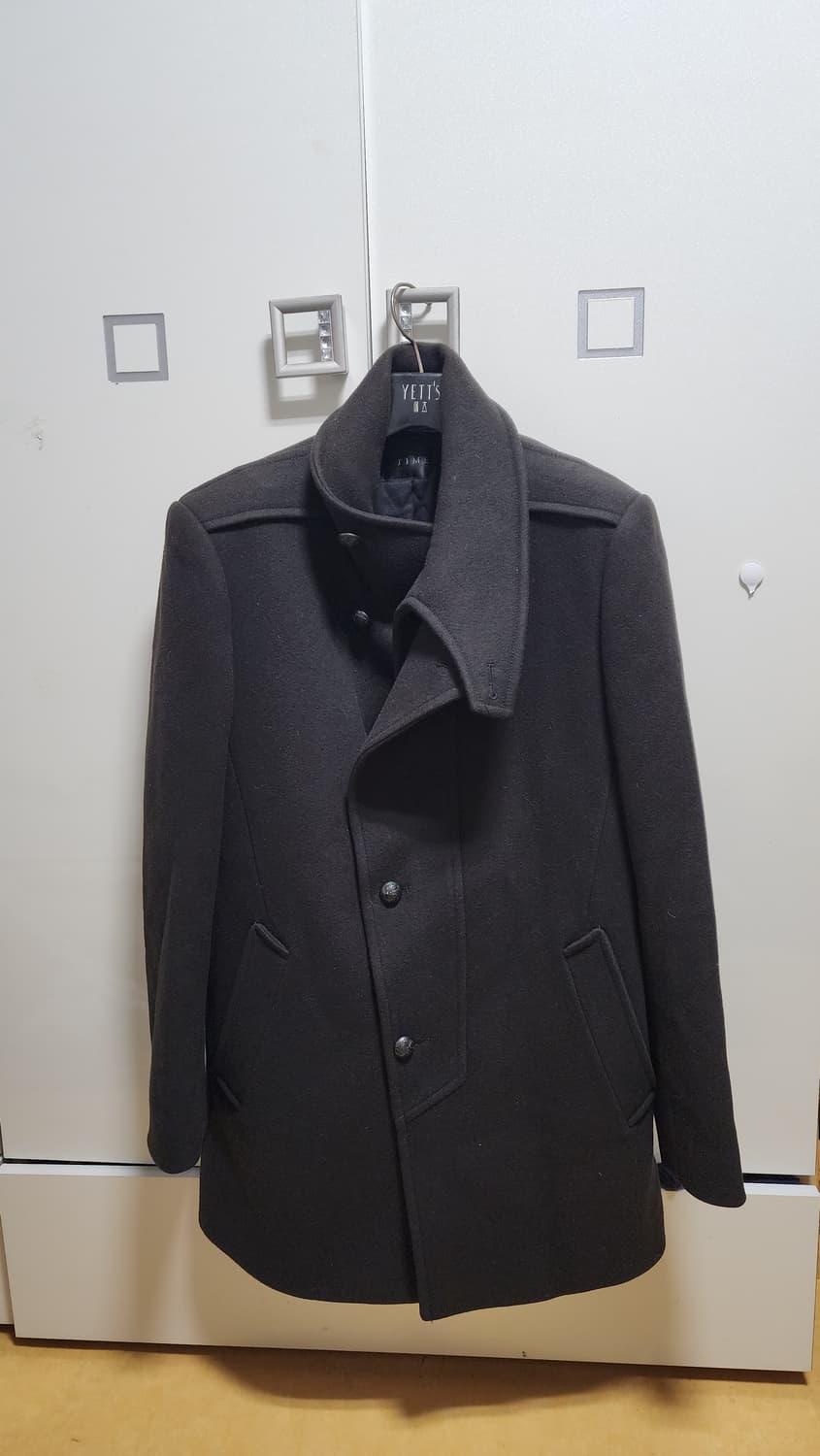 TIME 옴므 남성 울 코트 105 차콜 그레이 상품이미지3