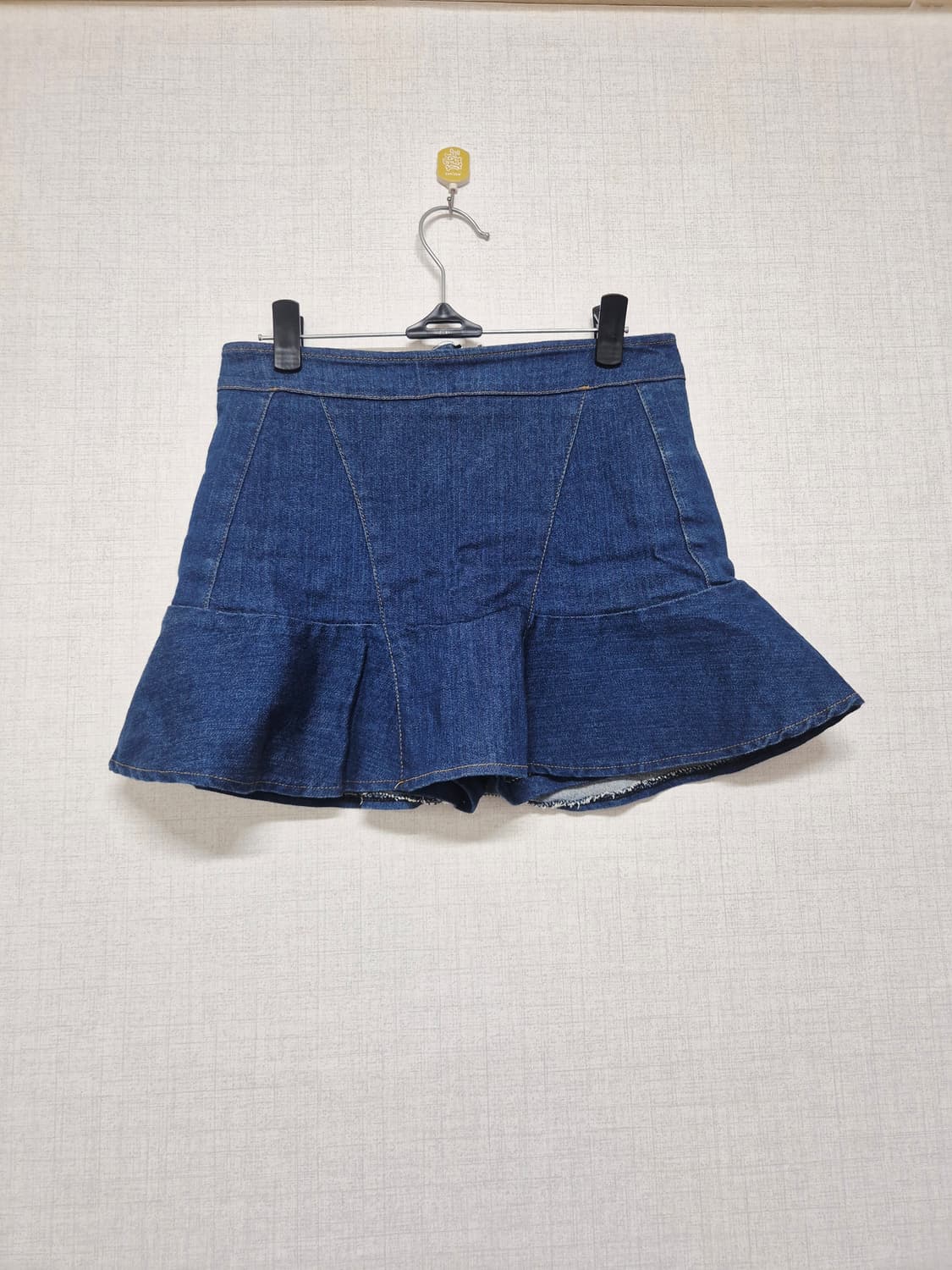 청 데님 프릴 미니스커트 상품이미지1