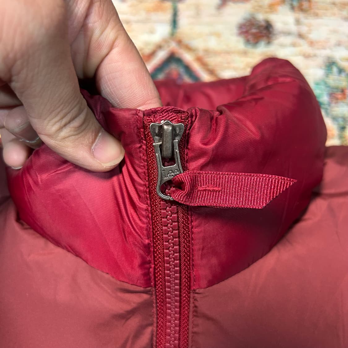 [M] 리 라이더스 버건디 크롭 패딩 상품이미지2