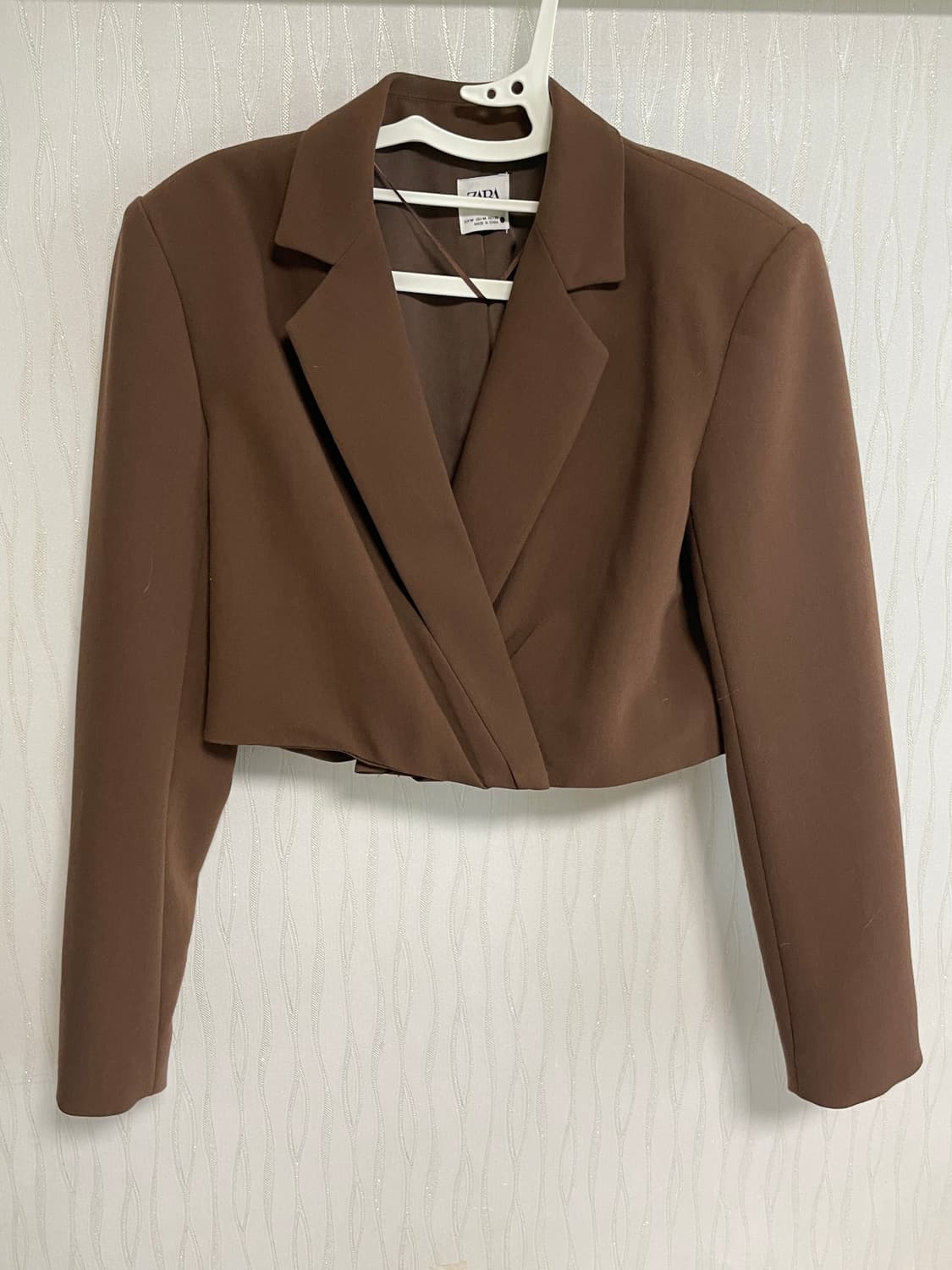 자라 크롭 블레이저 브라운 상품이미지1