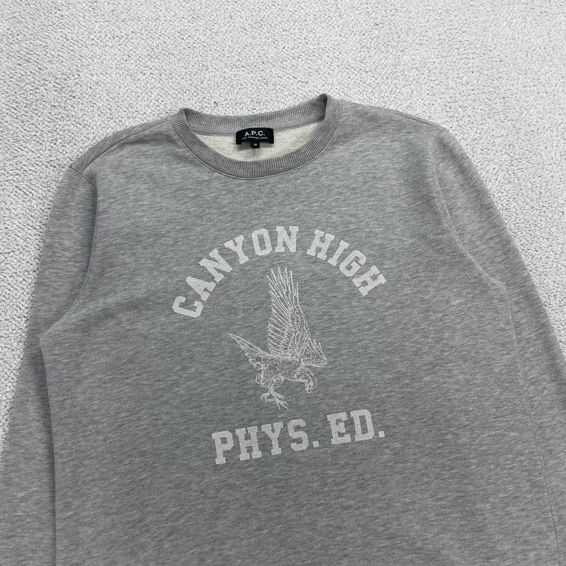 A.P.C 아페쎄 canyon high 크루넥 맨투맨 그레이 상품이미지2