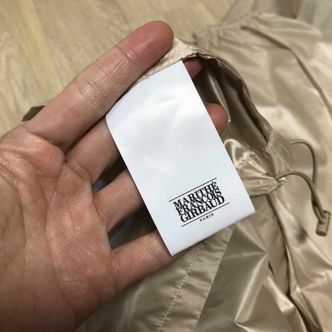 (우먼스 M) 새상품 마리떼 프랑소와 저버 시어 나일론자켓 라이트 베이지 상품이미지9