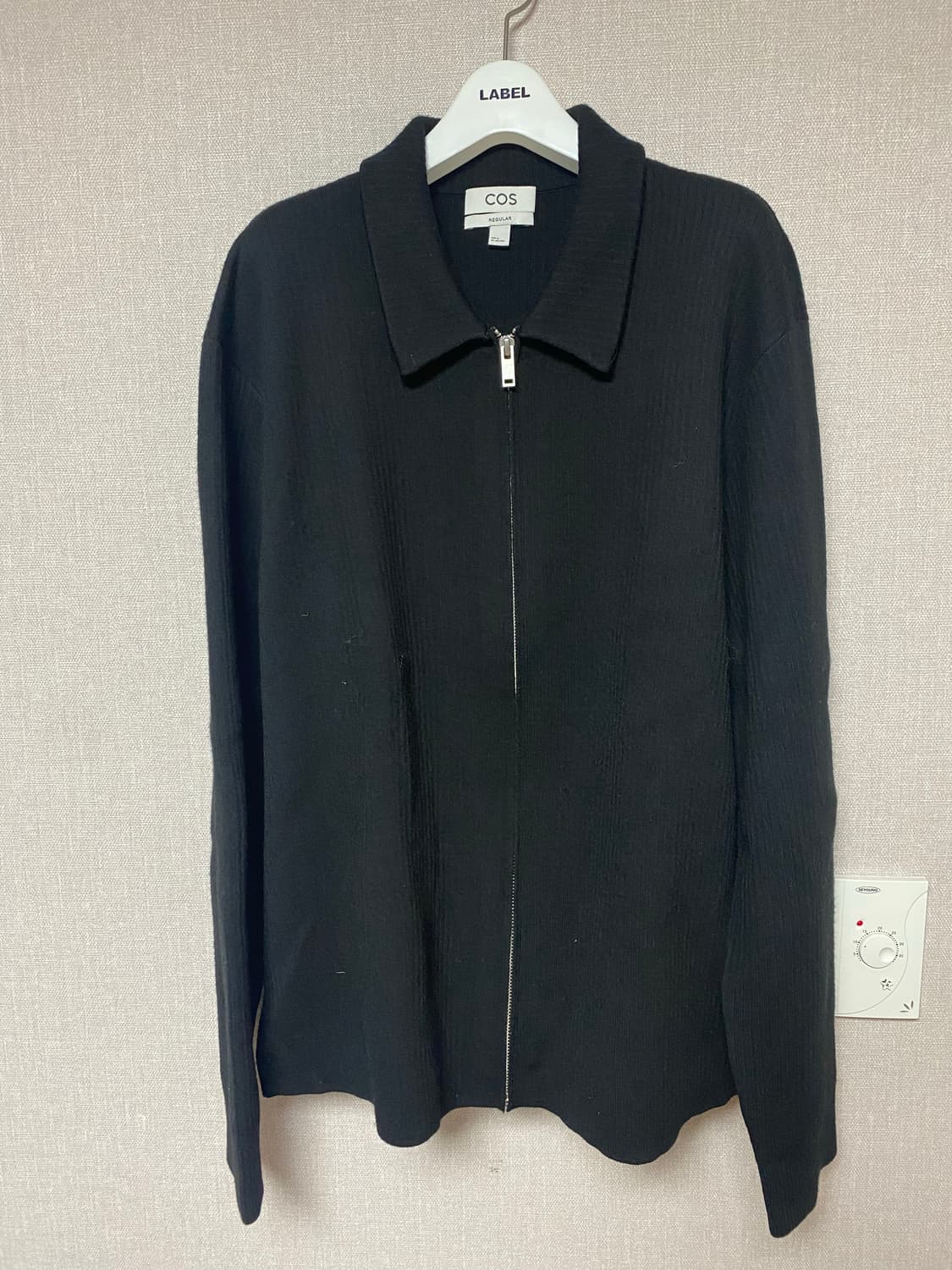 COS 리브드 울 집업 자켓 상품이미지3