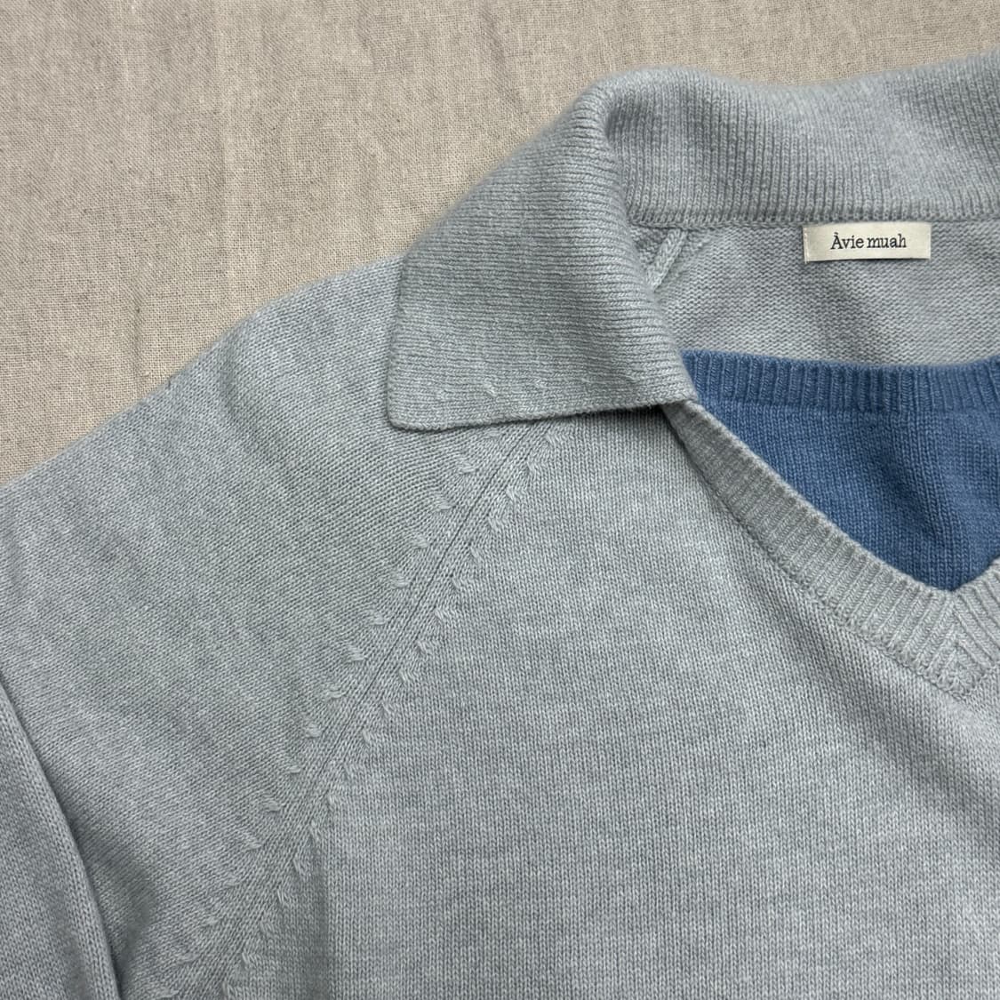 아비에무아 캐시미어 더블 레이어 카라니트 1 상품이미지4