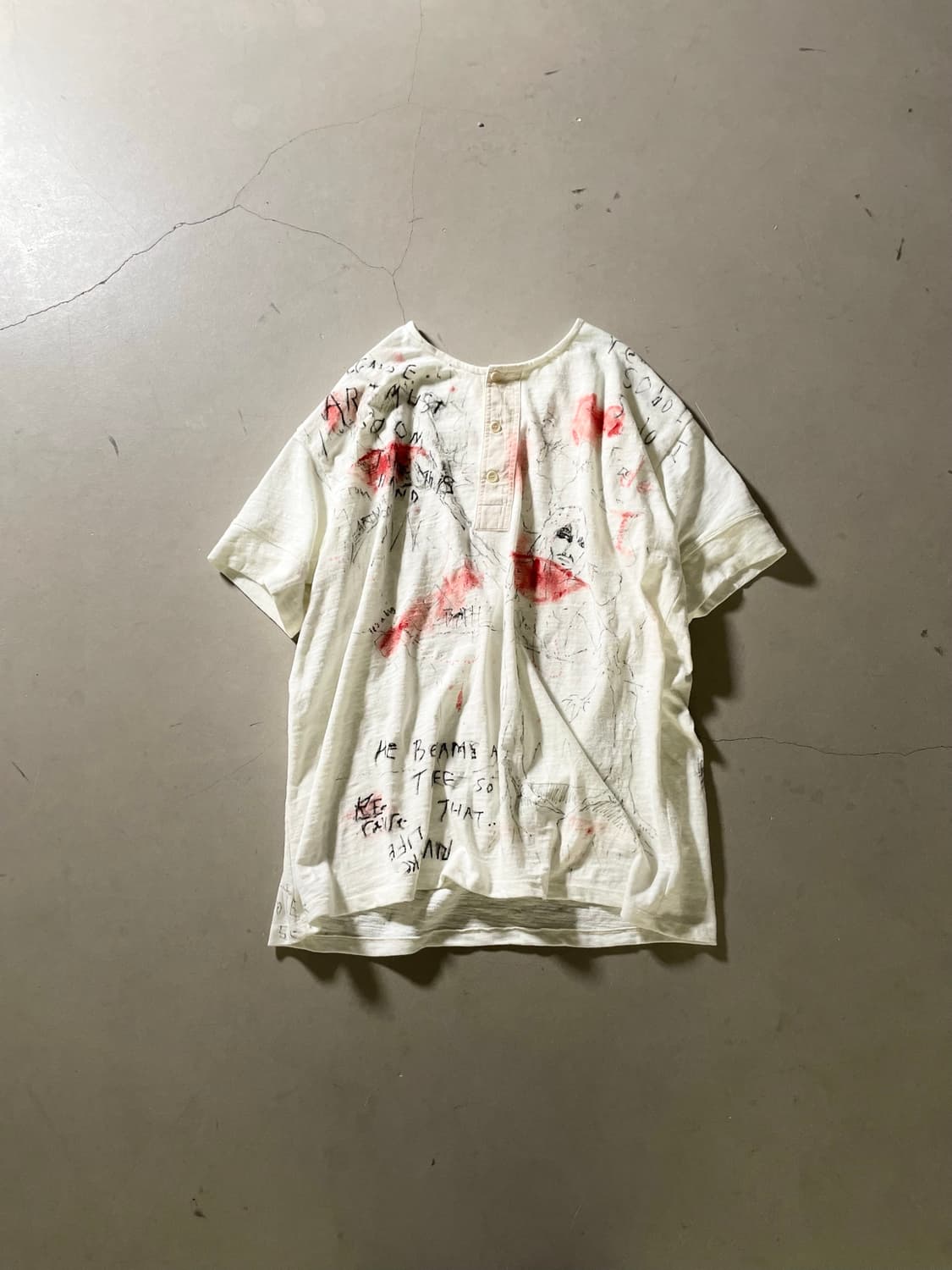 KZ ATELIER One-off Artwork Henley Neck T 상품이미지1