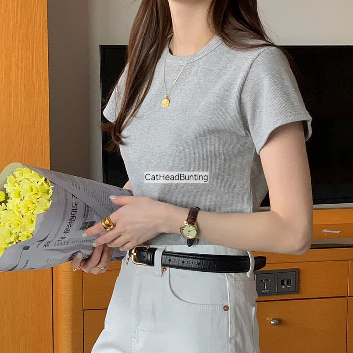 국내 도매택 슬로우비 와플 반팔티_미개봉 새상품 상품이미지4