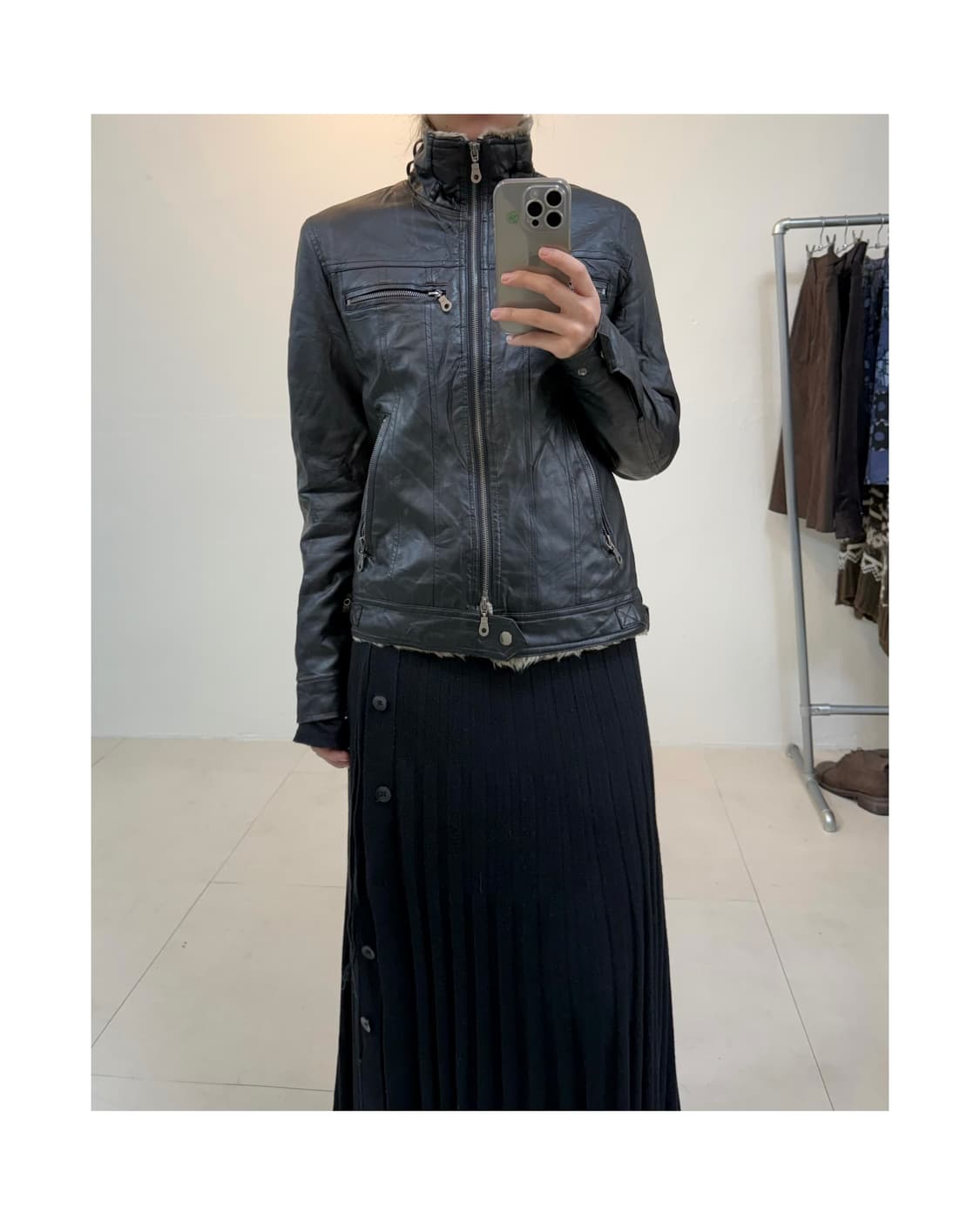 빈티지 페이크레더 자켓 상품이미지4