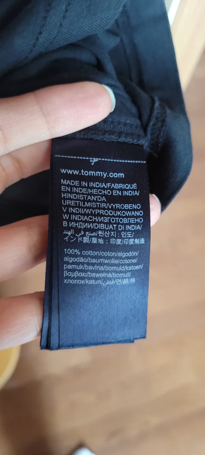 남성110사이즈)타미힐피거 오가닉 코튼 블랙 반팔티 상품이미지6