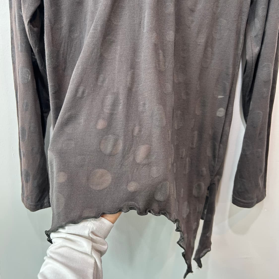 카키 도트 롱 슬리브 상품이미지4