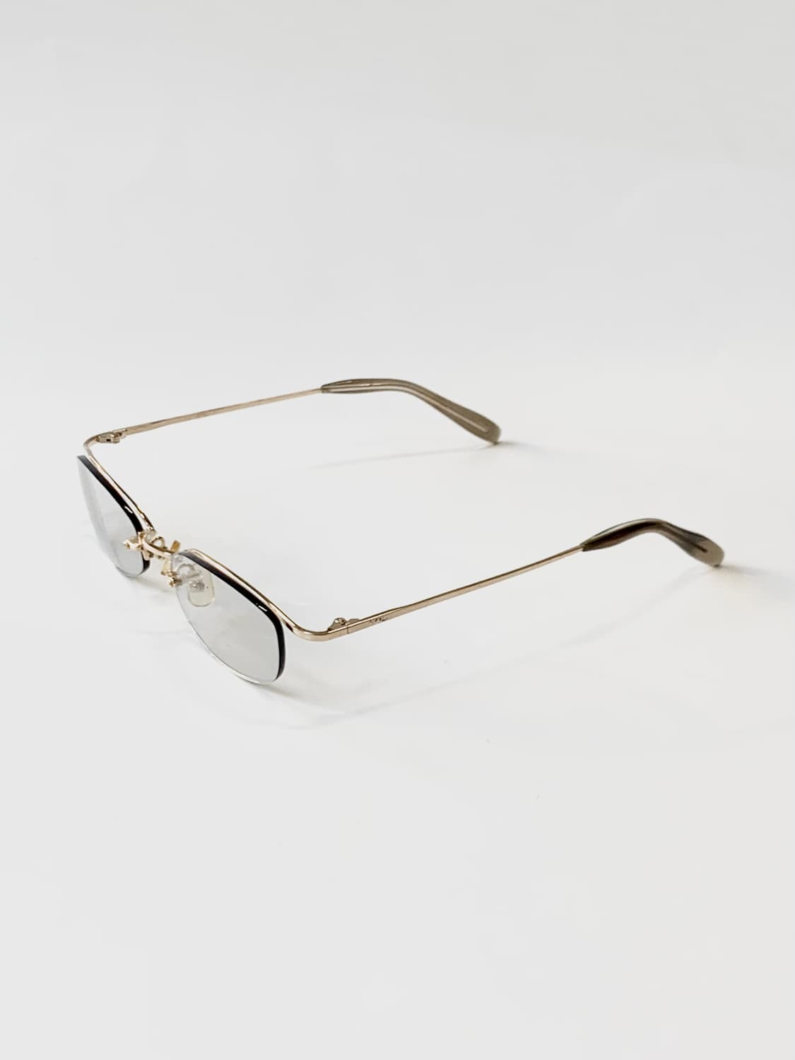 [픽키-639]  골드 하프림 안경 라인 포인트 데드스탁 상품이미지6