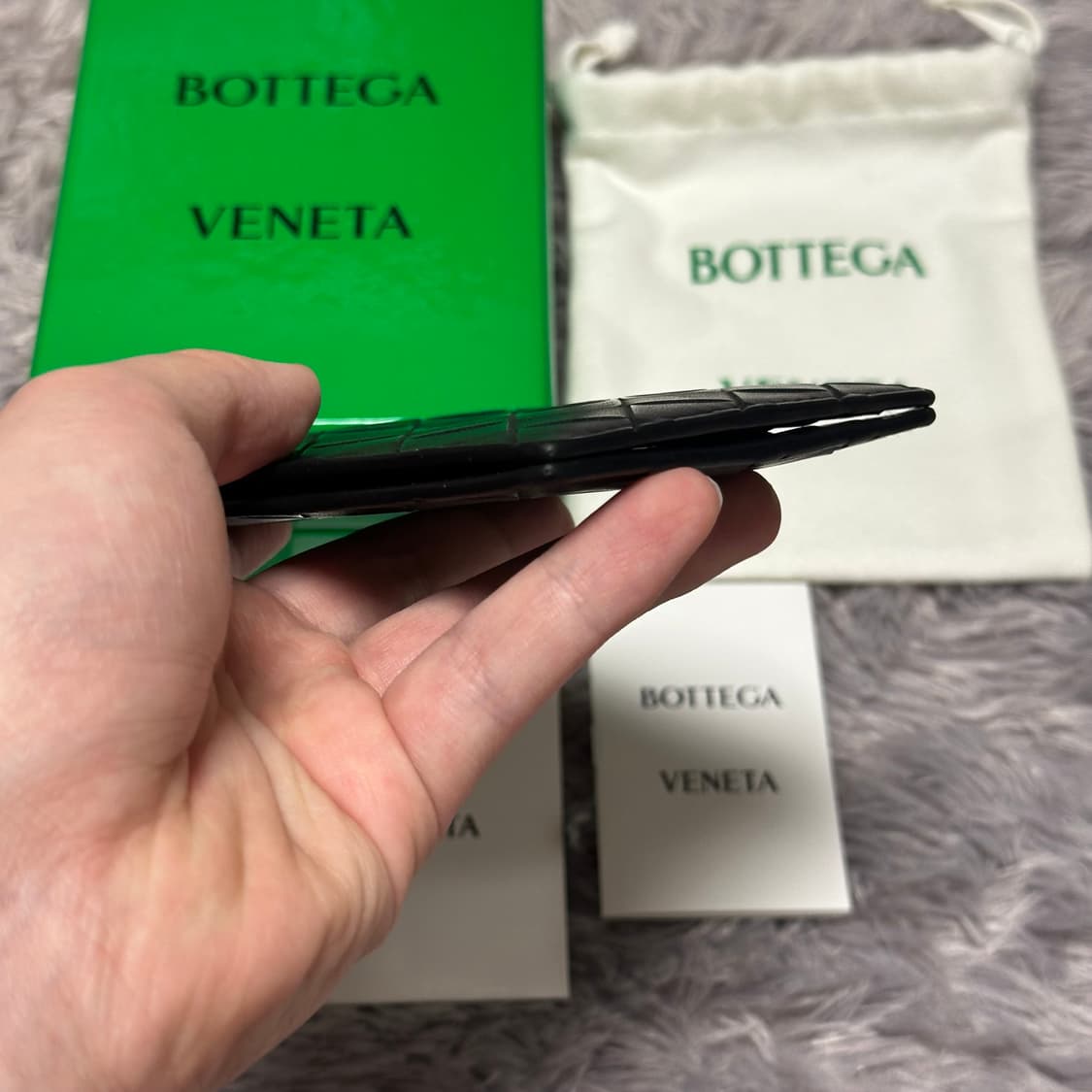 [풀구성] 보테가베네타 인트레치아토 머니클립 반지갑 블랙 신형 상품이미지7