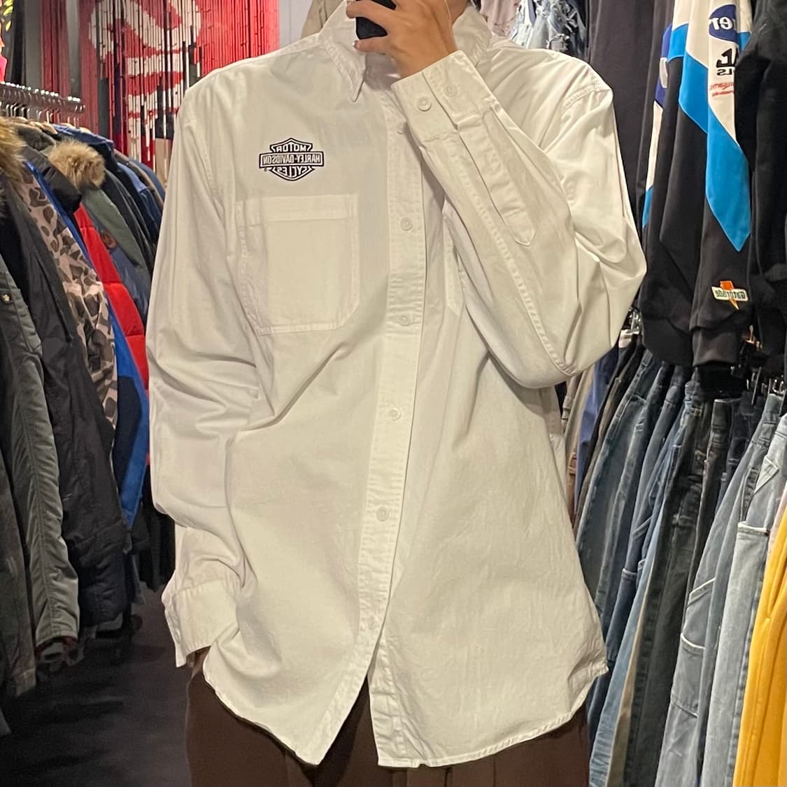 [IM] Harley Davidson 할리 데이비슨 화이트 셔츠 상품이미지5