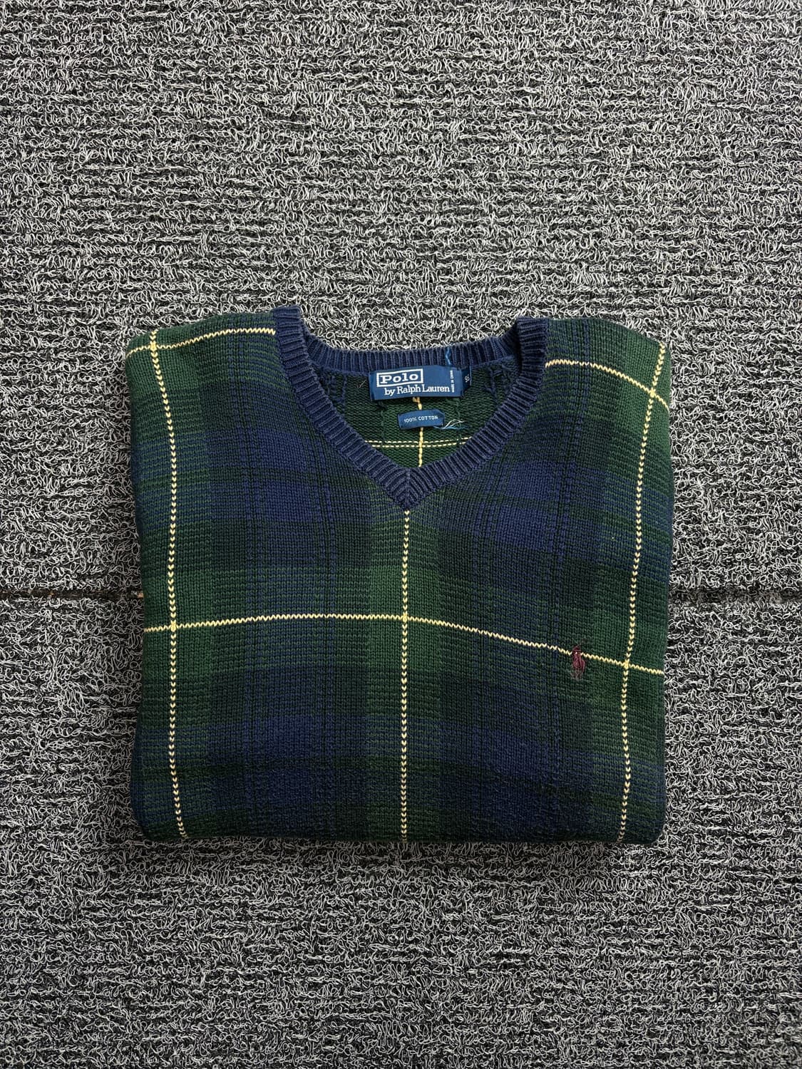 폴로 랄프로렌 포니로고 블랙 와치 체크 스웨터 2047 상품이미지1