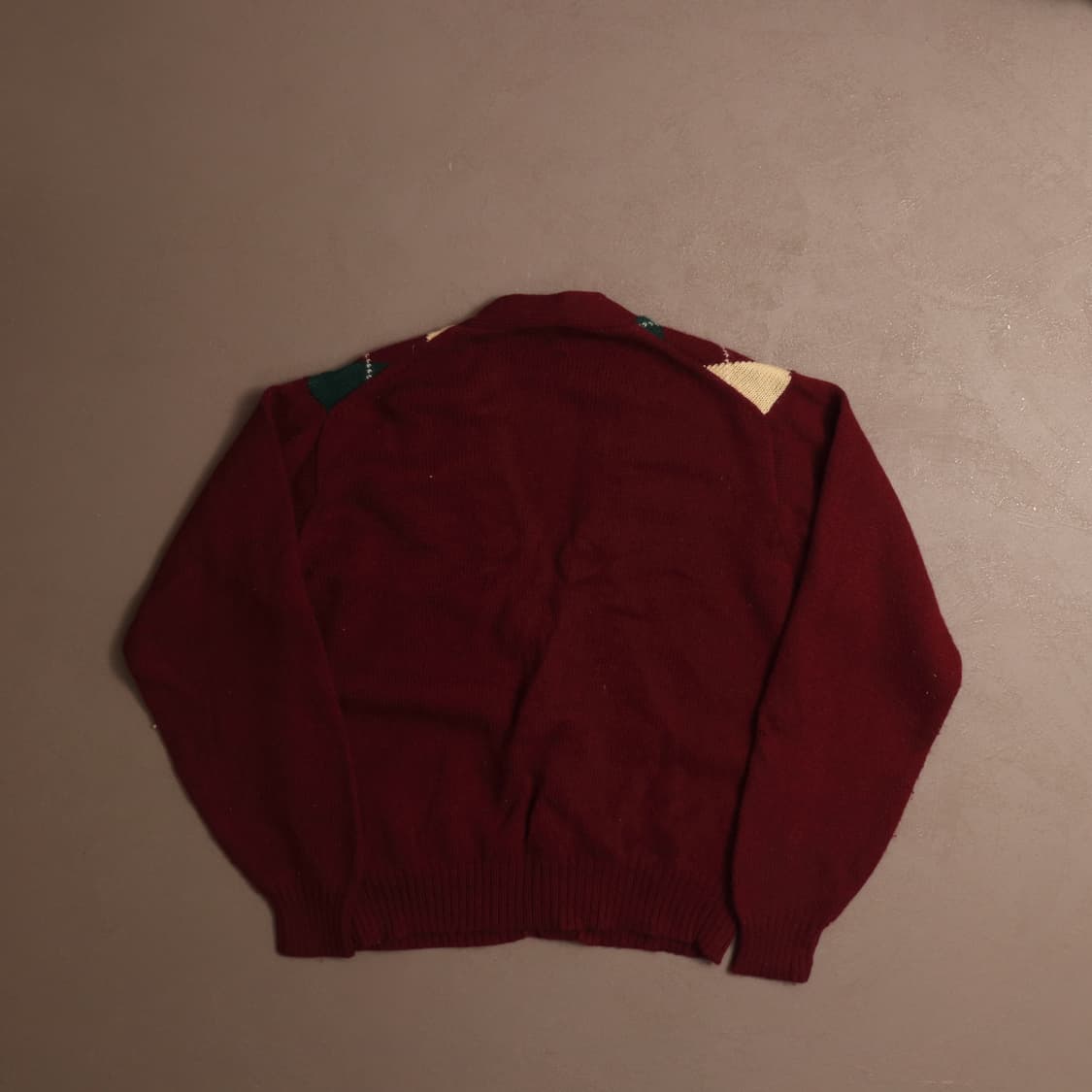 빈티지 스코틀랜드 울 아가일 가디건 A1770 상품이미지5