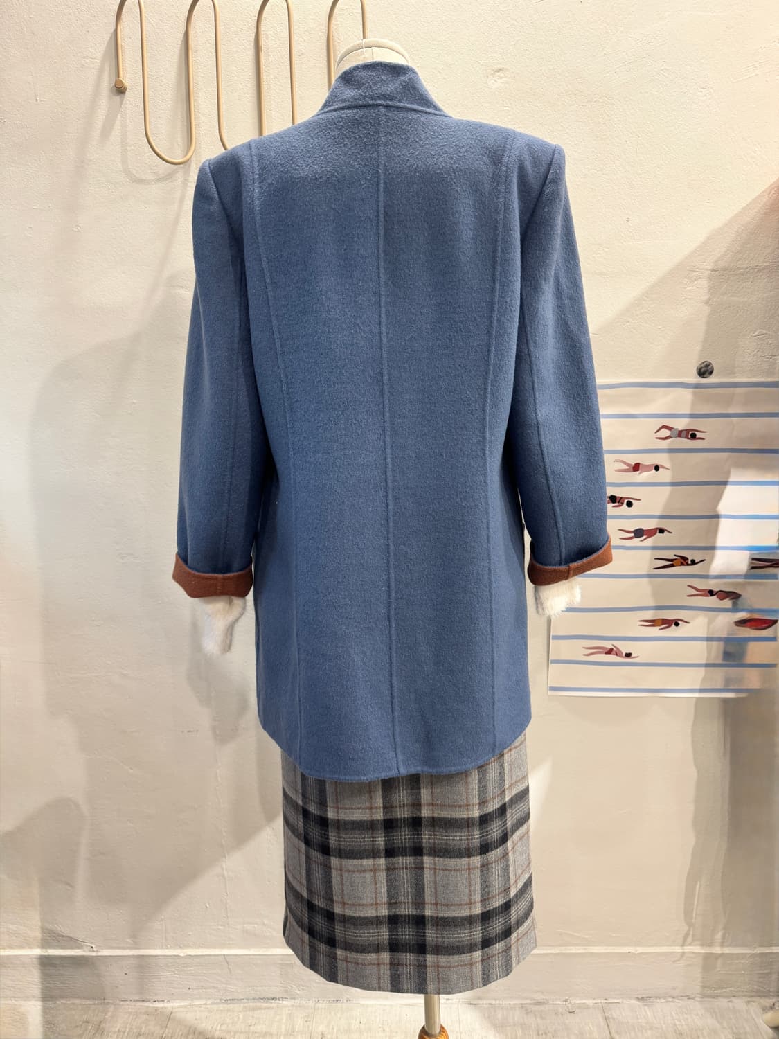 japan vintage 핸드메이드 노카라 하프코트 상품이미지10