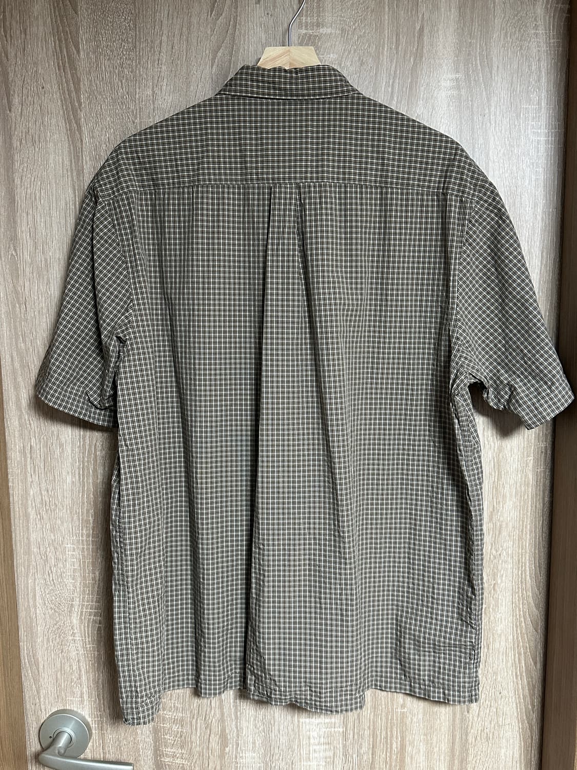 카키스 Border check shirt s/s brown 상품이미지2