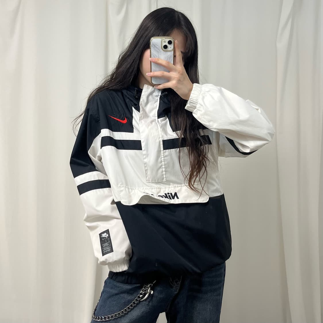 Nike black & white anorak 상품이미지2