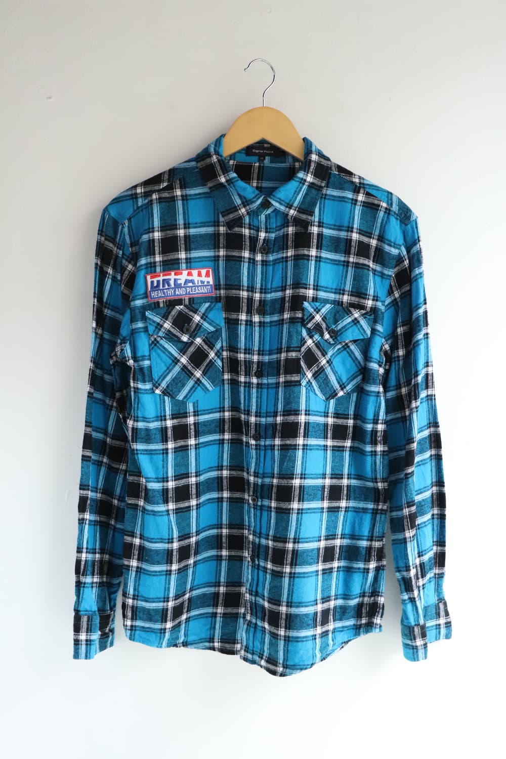 signal point 체크 긴팔셔츠 M사이즈 상품이미지1