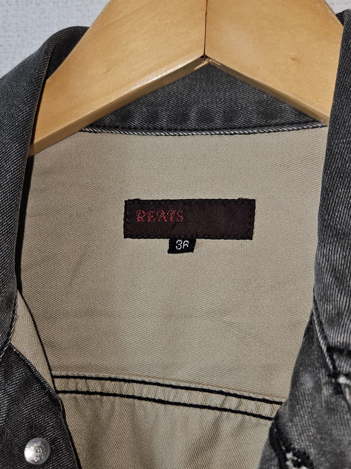 빔즈 BEAMS 데님 워크자켓 블랙 진 36 (M) 상품이미지3