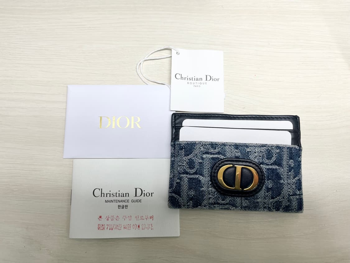 디올 몽테인 30 블루데님 카드지갑 상품이미지1