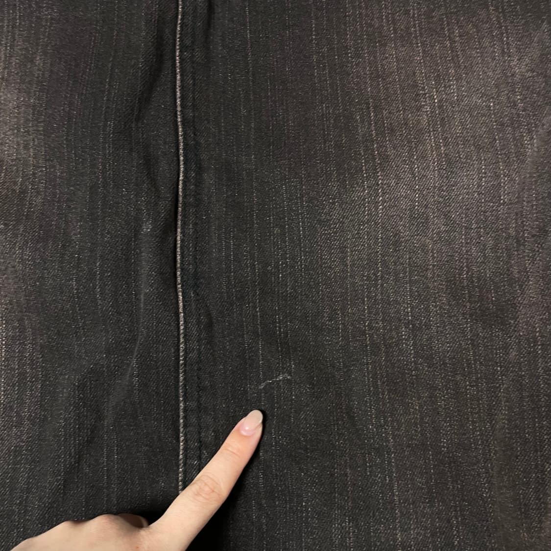 (밴딩) 빈티지 퍼플 브라운 워싱 데님 롱 스커트 상품이미지5