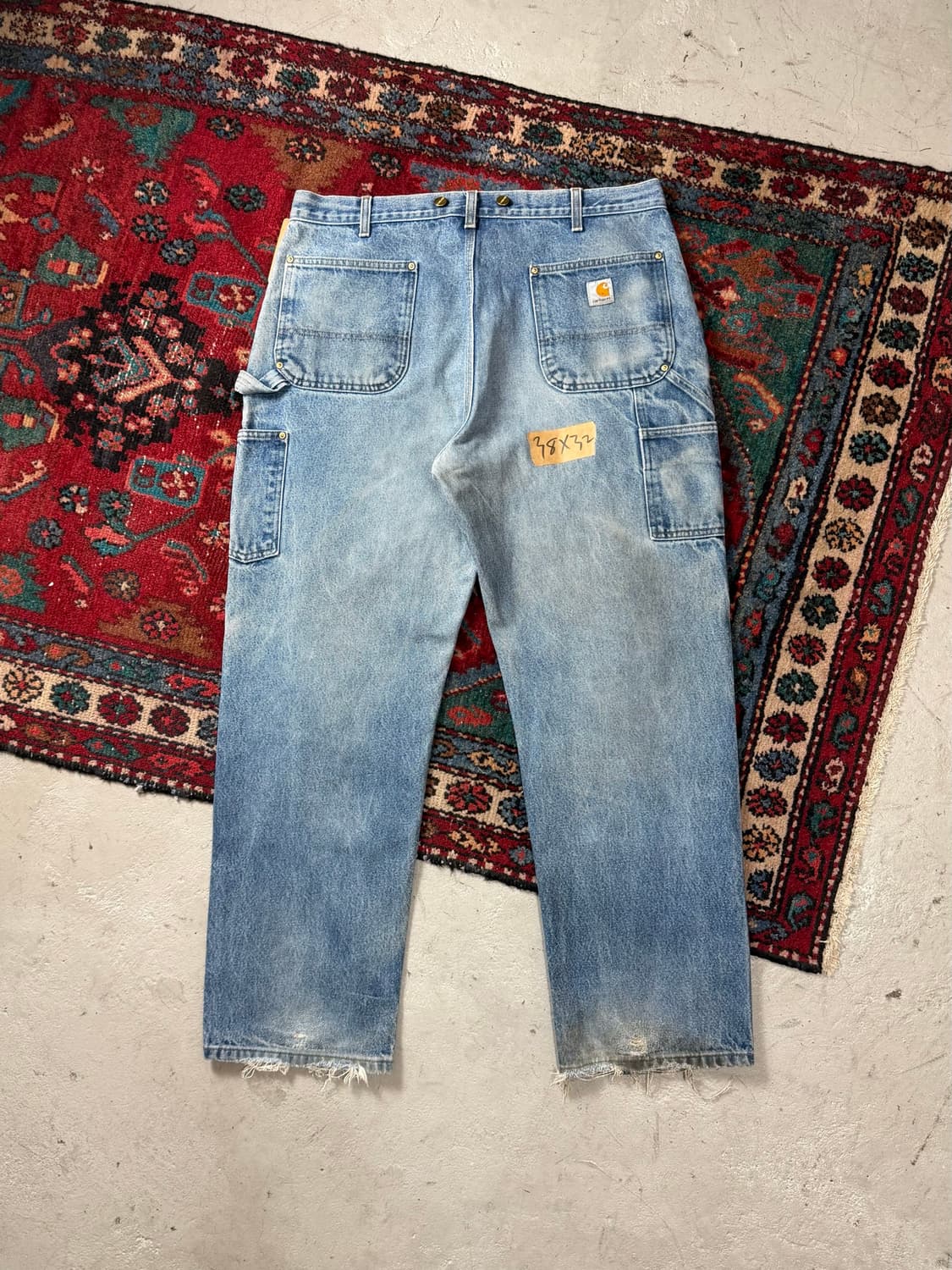 00's OG 칼하트 B07 더블니 팬츠 칼하트 데님 더블니 미친페이딩 상품이미지4