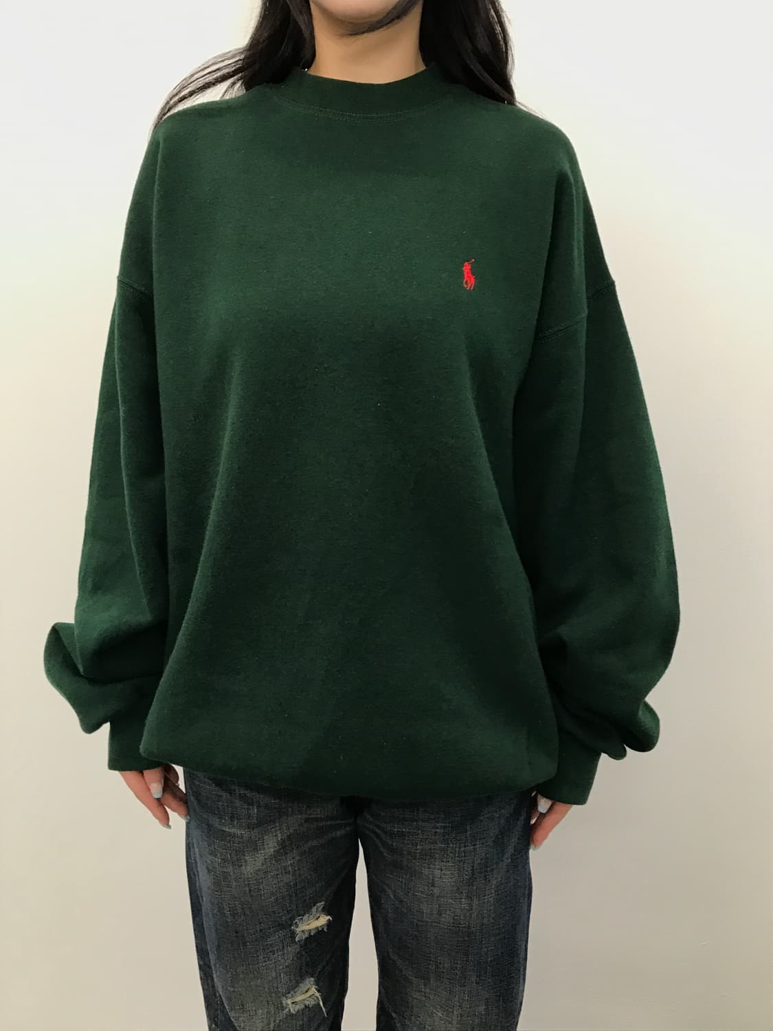 90s Polo USA Crewneck Sweatshirt Green 상품이미지2