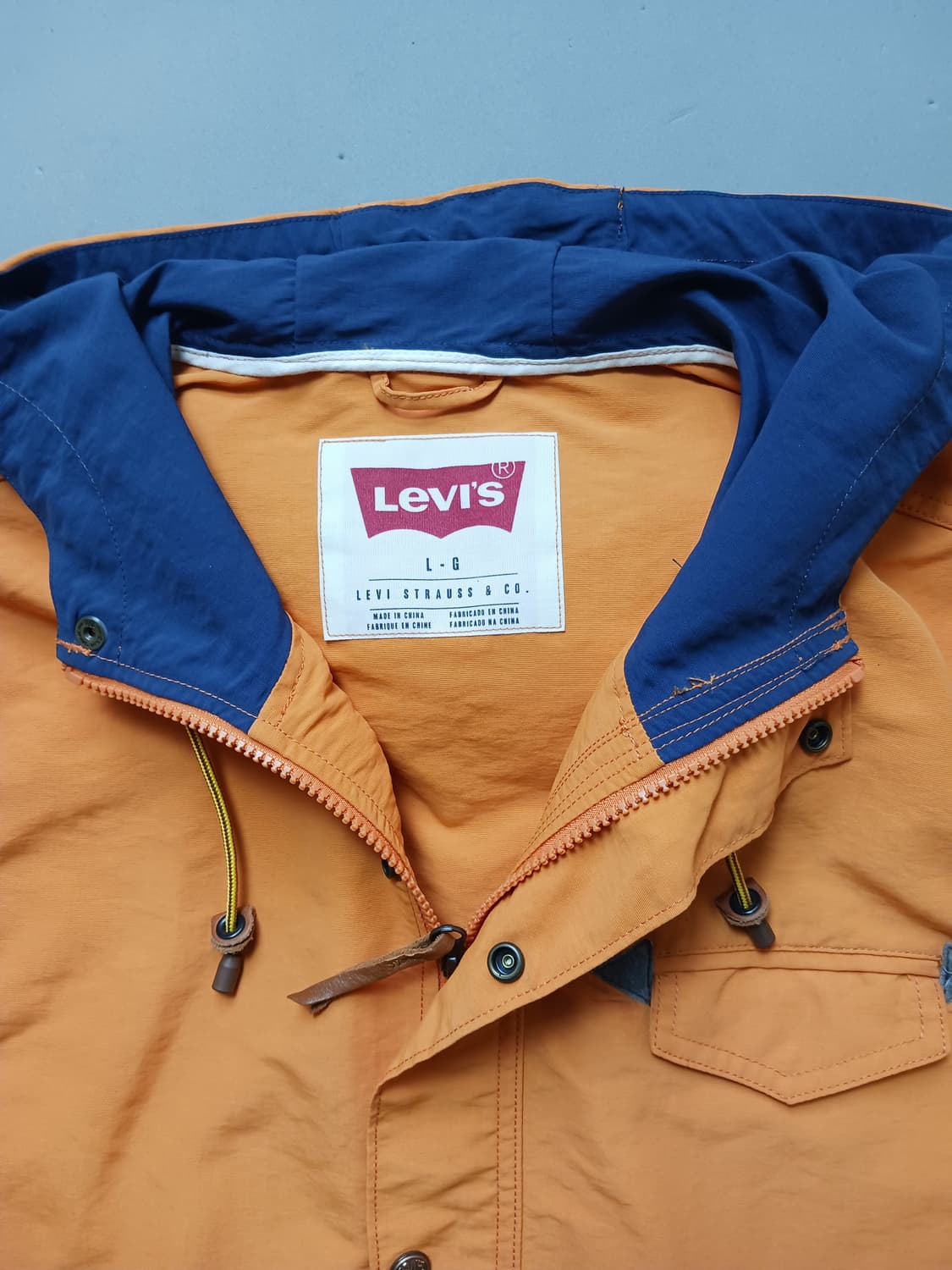 [L] 리바이스 오렌지 후드 바람막이 자켓 상품이미지5