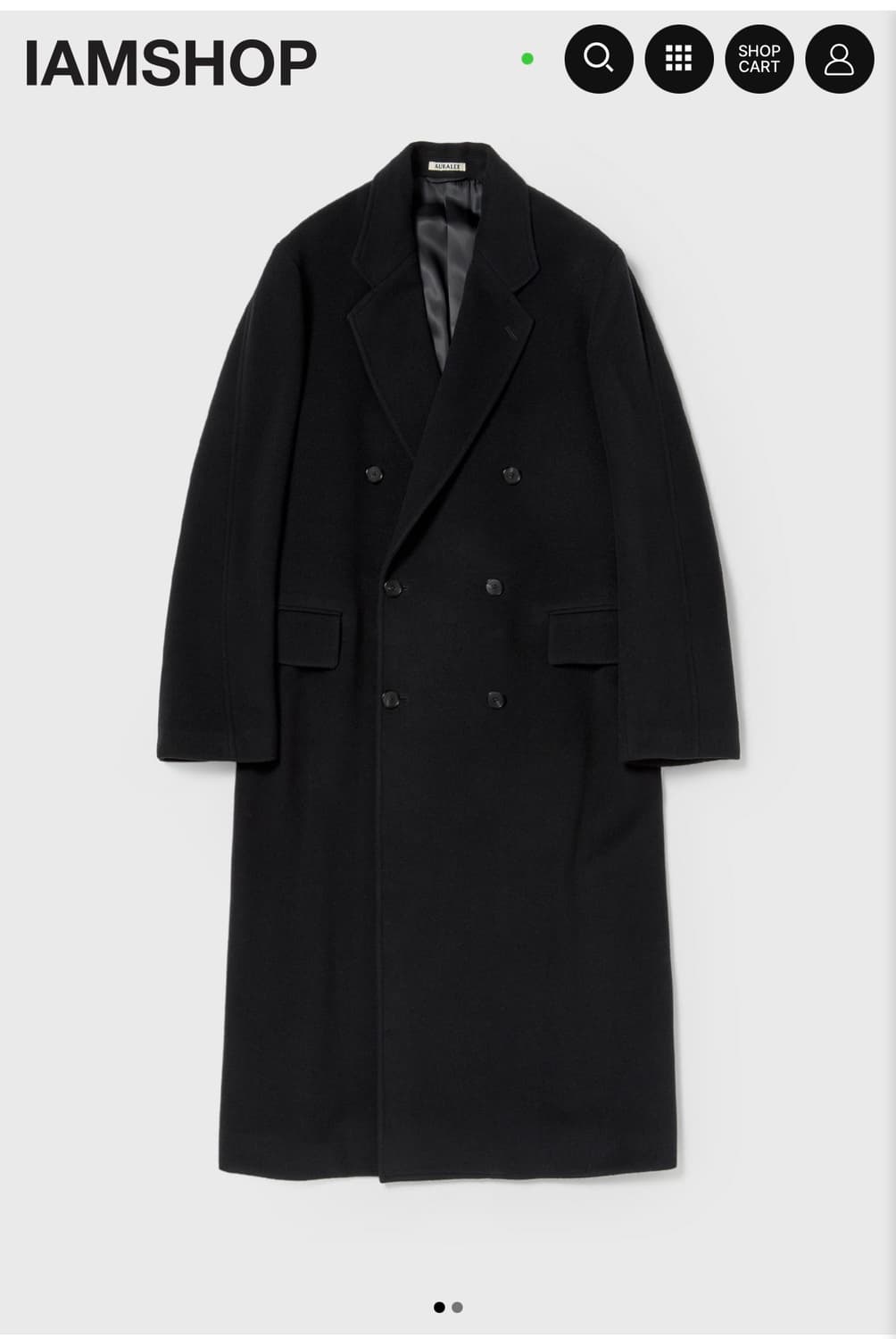 오라리 슈퍼 파인 울 모저 체스터필드 코트 4 사이즈 상품이미지1