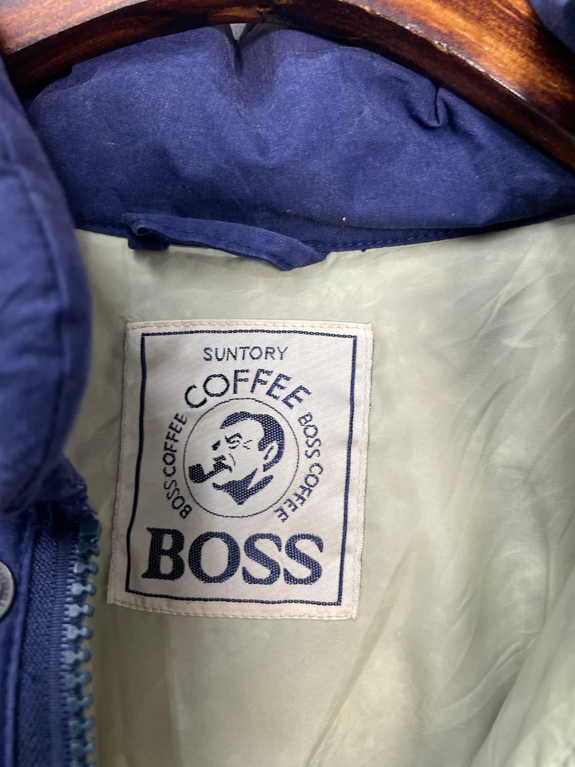 산토리 보스 커피 네이비 다운 패딩 H1605 상품이미지5