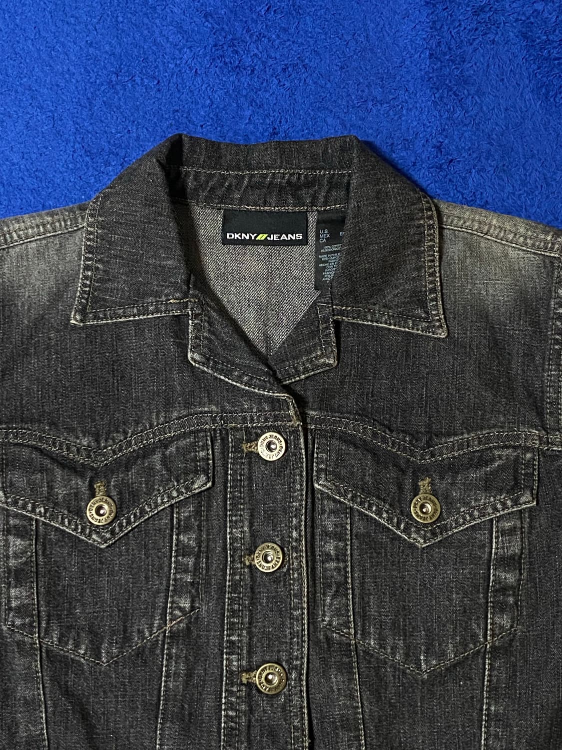 DKNY JEANS 블랙 데님 자켓 오네갸루 스타일 상품이미지2