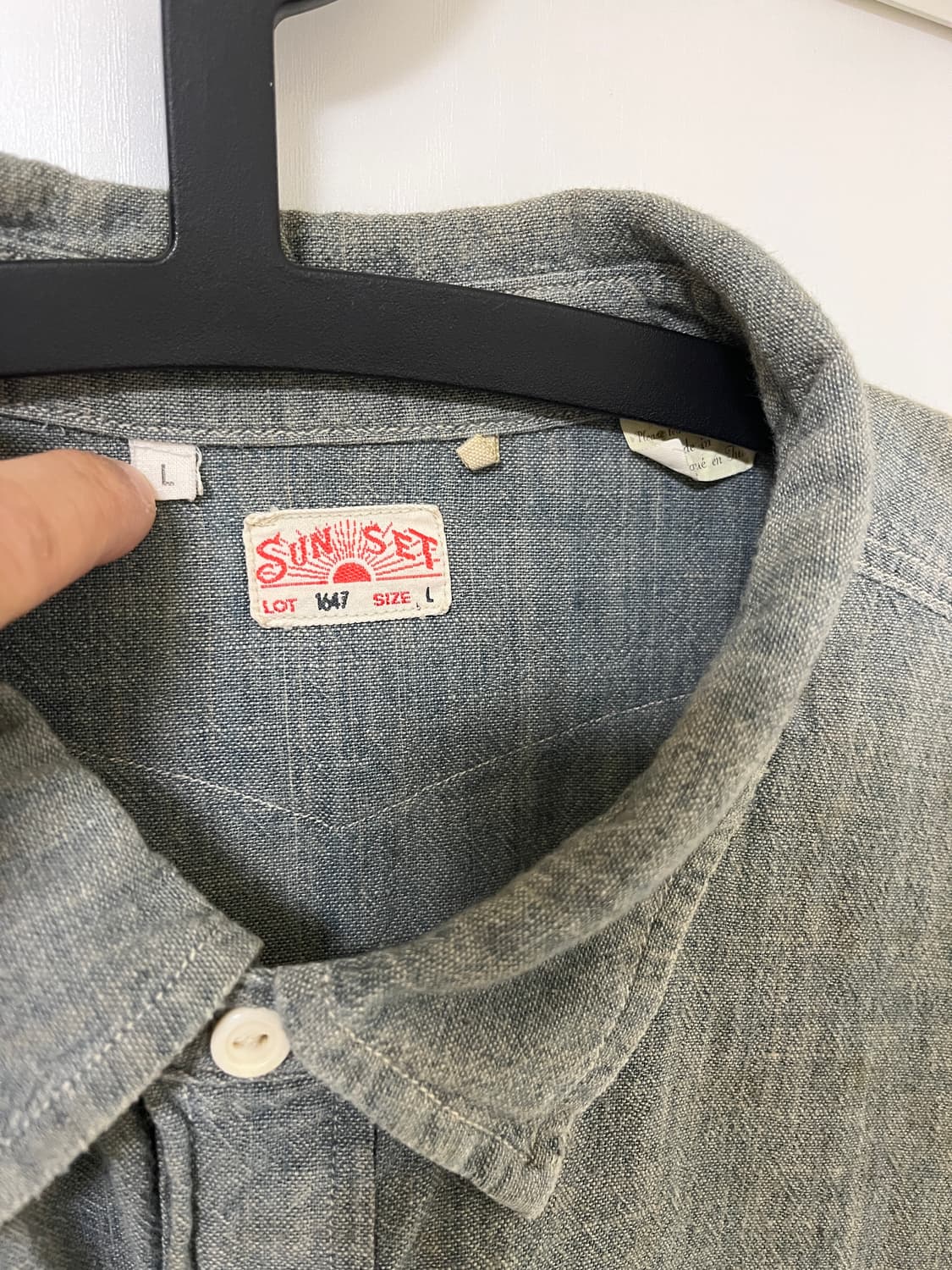 리바이스빈티지클로딩 lvc 선셋 샴브레이 리페어셔츠 L사이즈 상품이미지2