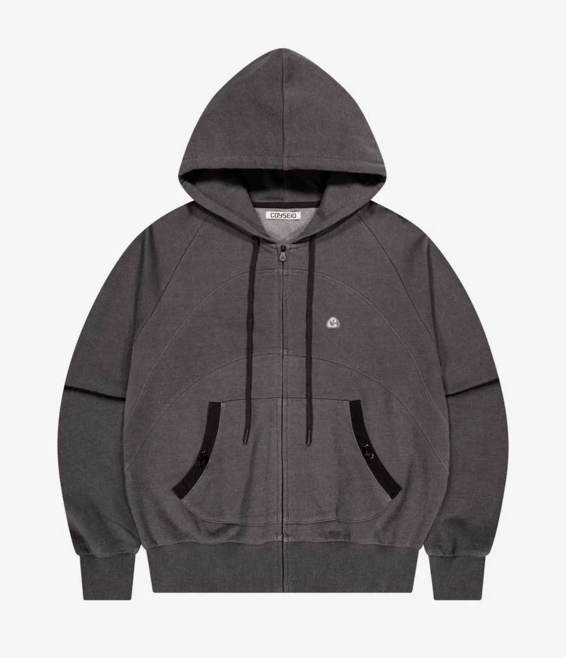코이세이오 스트링 포켓 후드집업 와인 상품이미지1